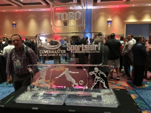 A beautiful ice sculpture crafted for the Opening Event Wednesday night. 