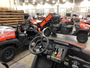 Kubota utility vehicles at its manufacturing facility. | Photo: AT staff