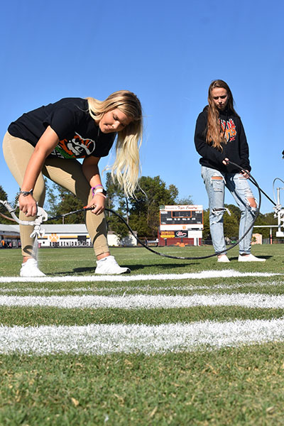 Andrew Miller says teaching his turfgrass management students about the inner-workings of field design is important such as "having them understand what’s too much, especially when you want to maintain a safe playable surface." (Photo: John Miller)