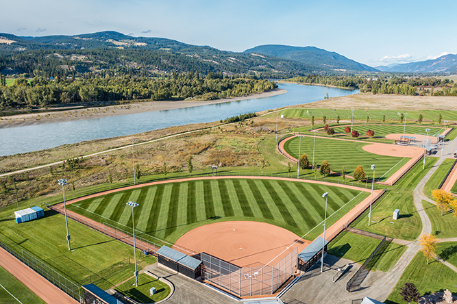 2021 SFMA Field of the Year winner Tournament Capital Ranch Slo-pitch field in Kamloops, British Columbia Canada. The field at the Tournament Capital Ranch was one of two winners from Kamloops in 2021. (Photo: Alex O'Daly)