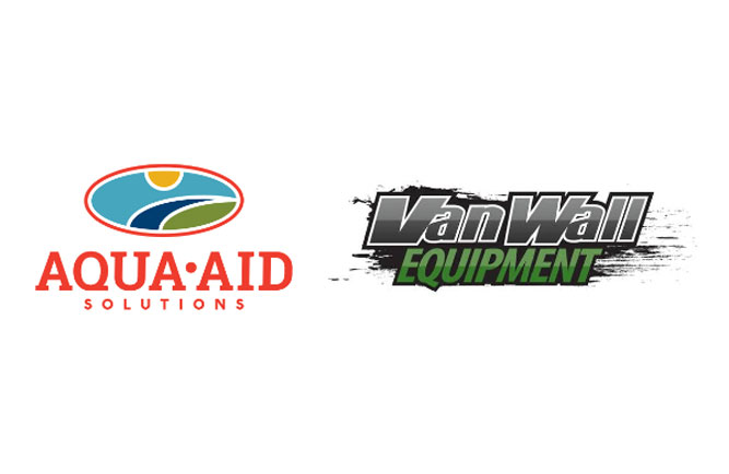 (Left) Aqua-Aid Solutions logo and (right) Van Wall Equipment logo.
